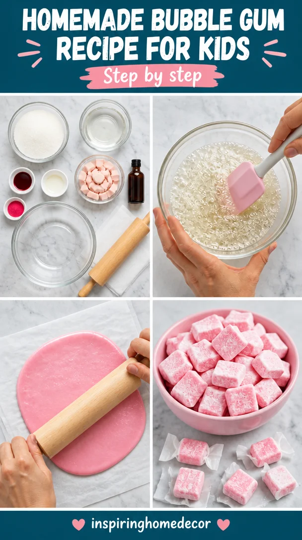 Homemade Bubble Gum Recipe for Kids