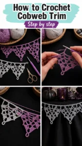 How to Crochet Cobweb Trim
