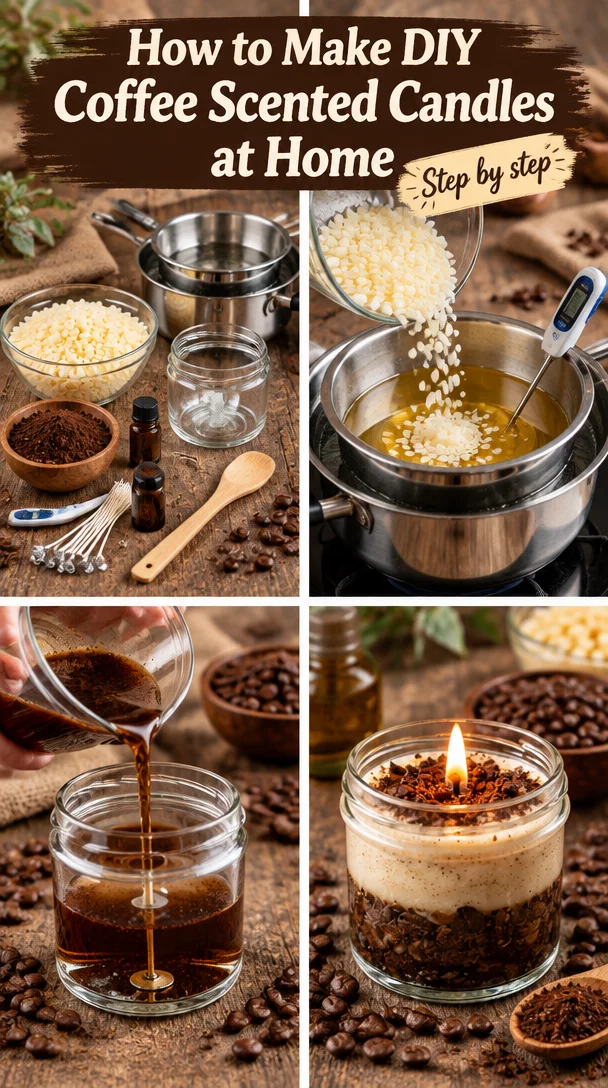 How to Make DIY Coffee Scented Candles at Home