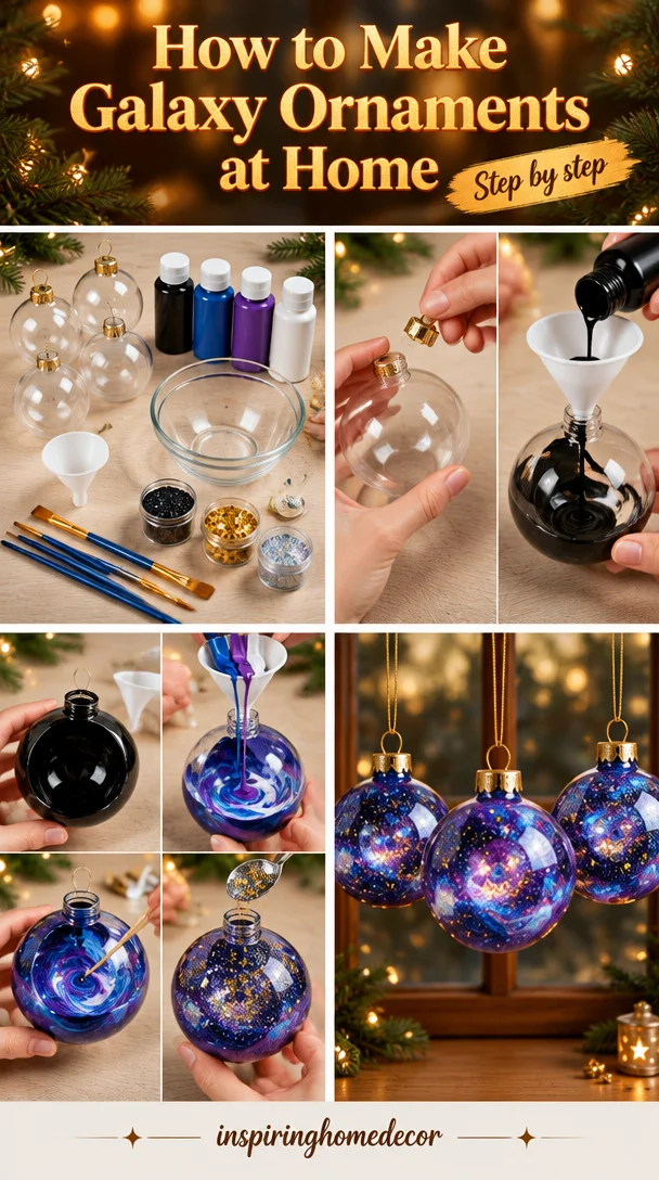 How to Make Galaxy Ornaments at Home
