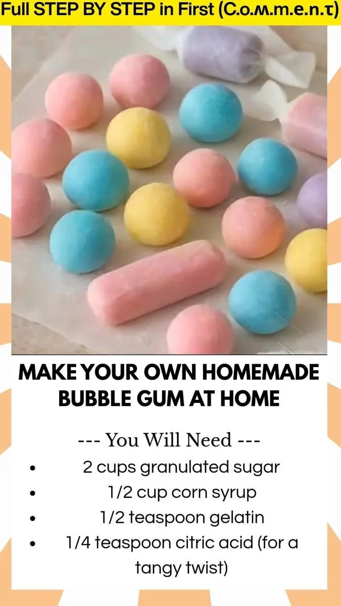 53K views · 423 reactions | Make Your Own Homemade Bubble Gum at Home Looking for a sweet science activity that kids will love? Homemade bubble gum is chewy, colorful, and totally customizable. With just a few simple ingredients, your kids can mix, kne...