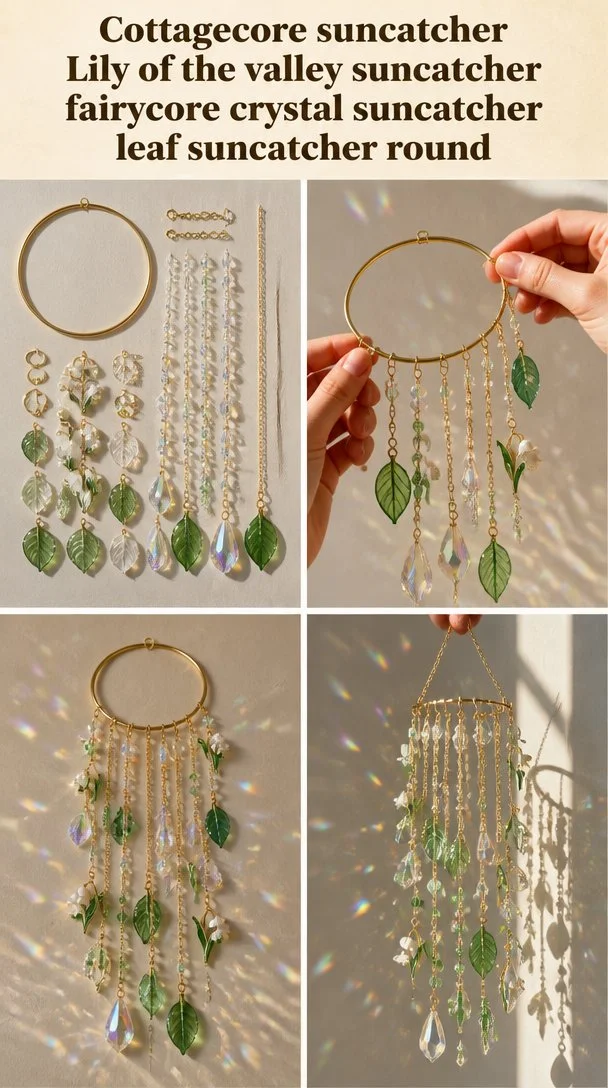 Whimsical Cottagecore Suncatcher - Lily Of The Valley Decor for Your Home