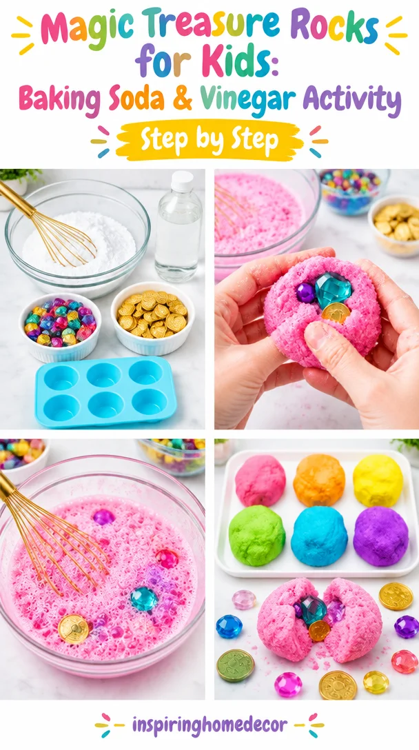 Magic Treasure Rocks for Kids: Baking Soda & Vinegar Activity