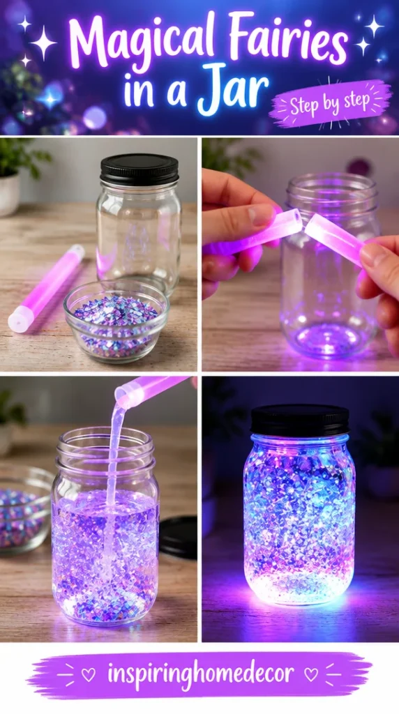 A beautiful jar containing magical fairies, showcasing an enchanting display.