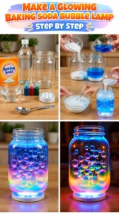 Make a Glowing Baking Soda Bubble Lamp