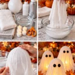 Make Glowing Cheesecloth Ghosts Float