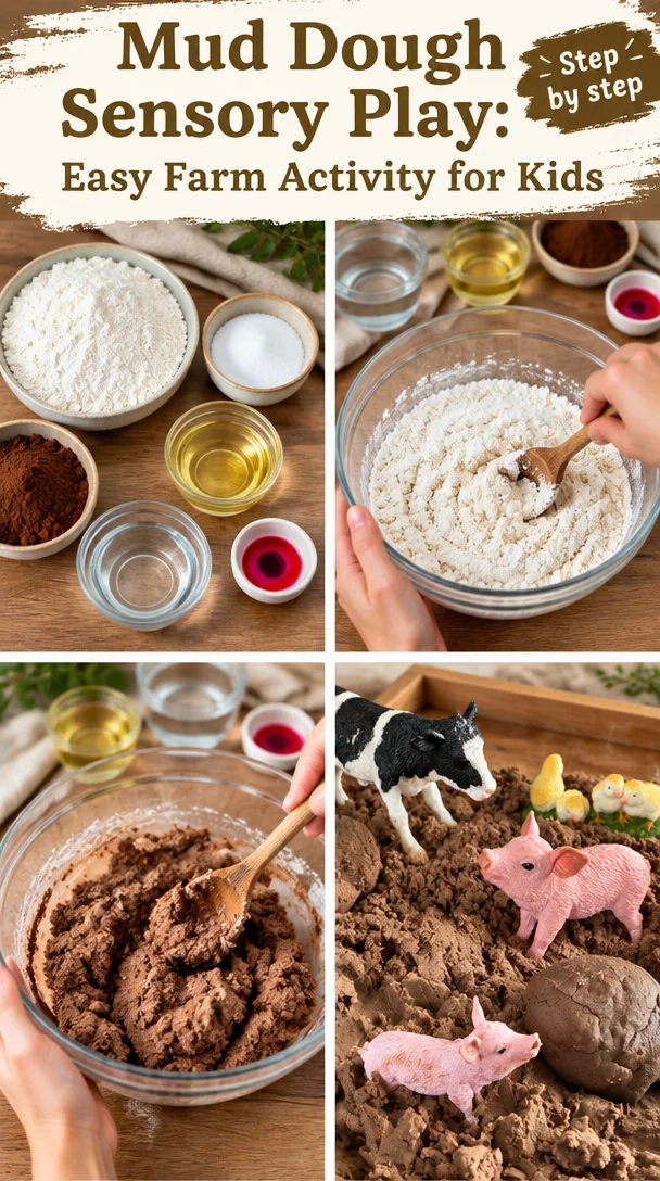 Mud Dough Sensory Play: Easy Farm Activity for Kids