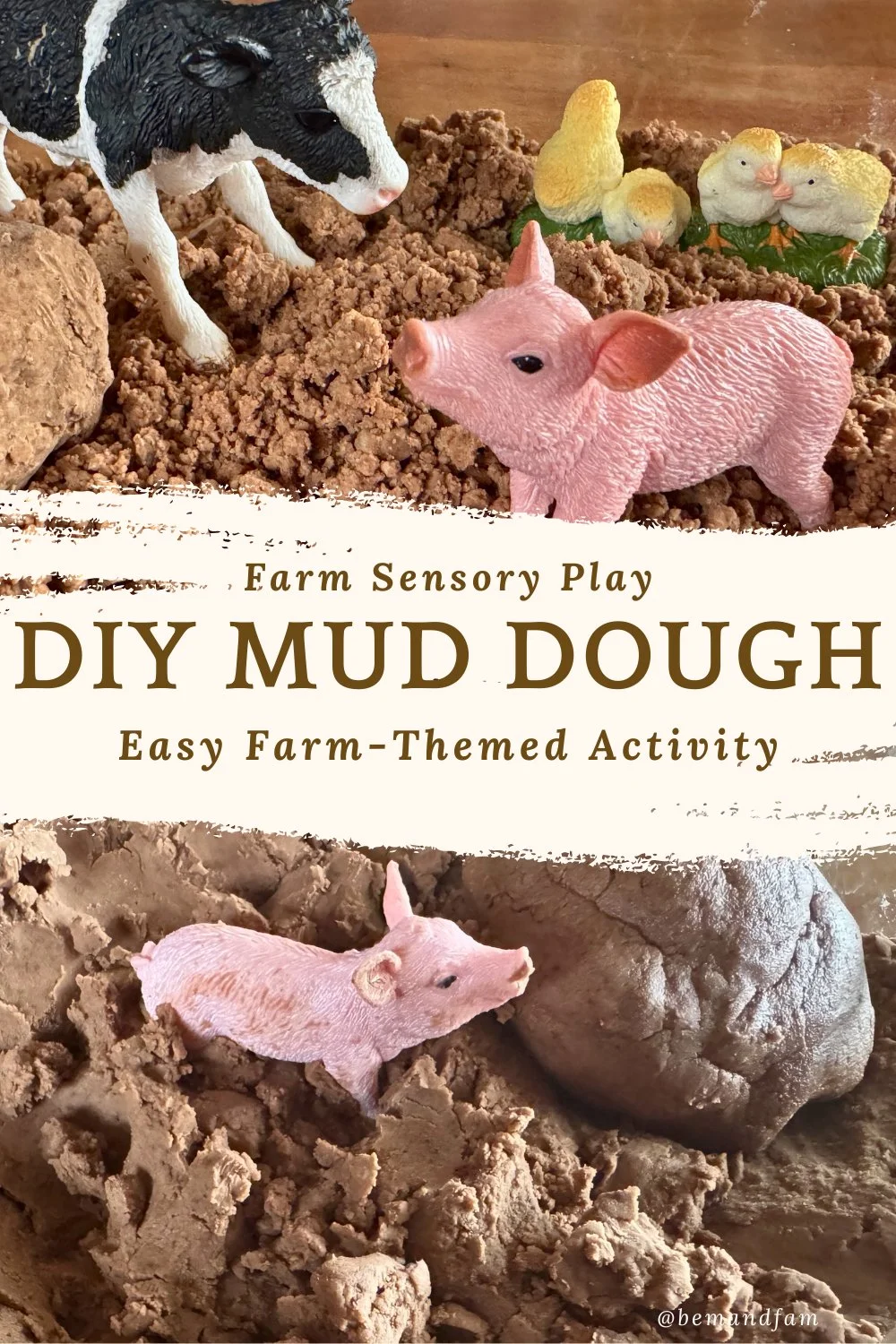 DIY Mud Dough Sensory Play - Easy Farm Activity for Kids