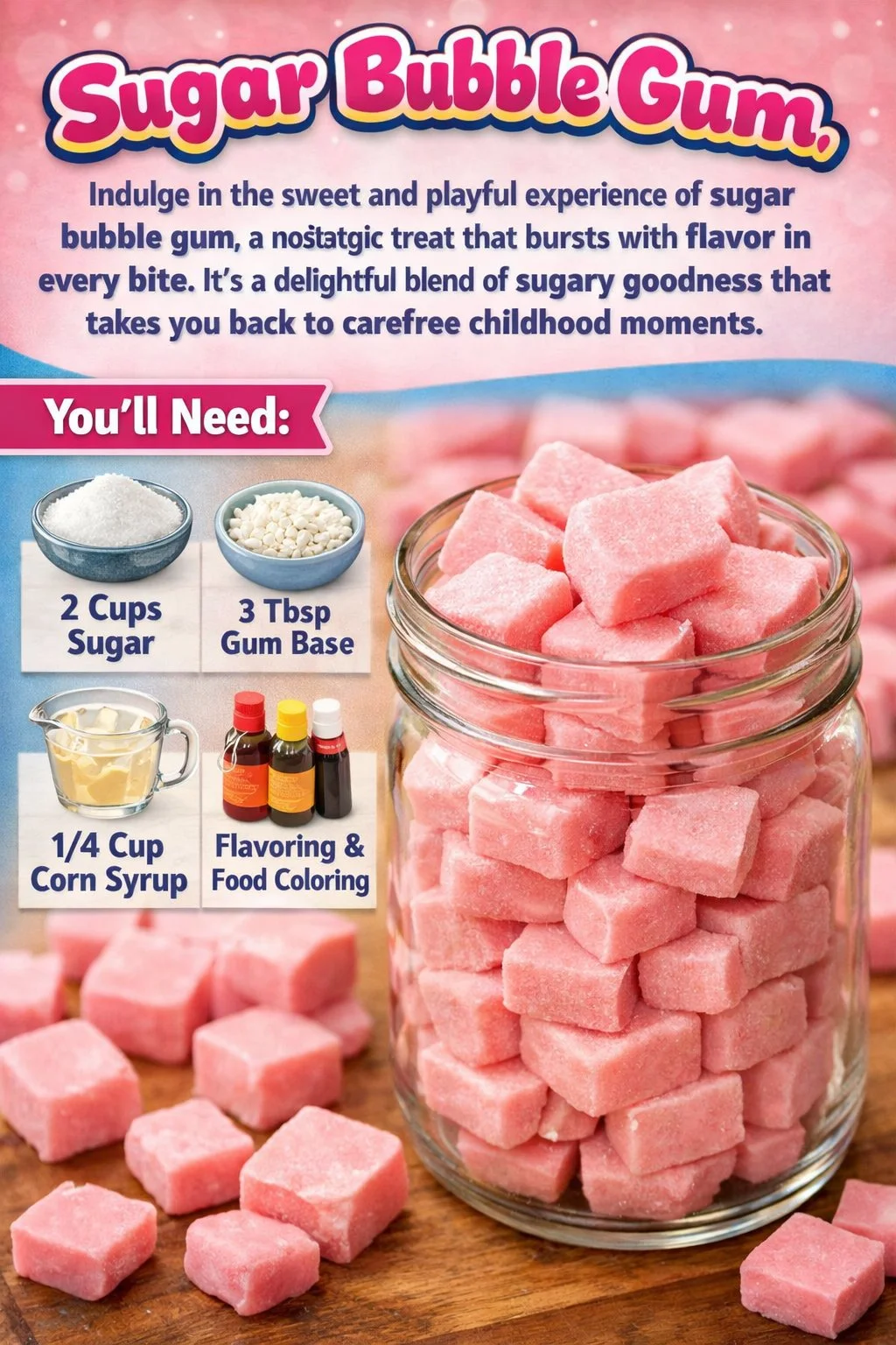 Experience the Joy of Nostalgic Sugar Bubble Gum - A Sweet Treat for Everyone!