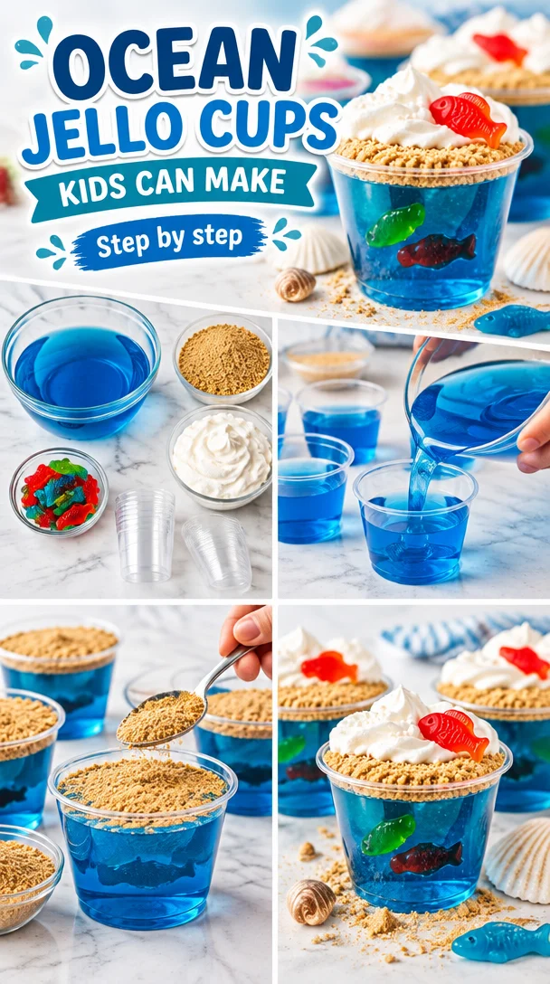 Ocean Jello Cups Kids Can Make 🐟 Fun & Easy Dessert Idea