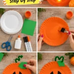 Paper Plate Pumpkin Craft Tutorial