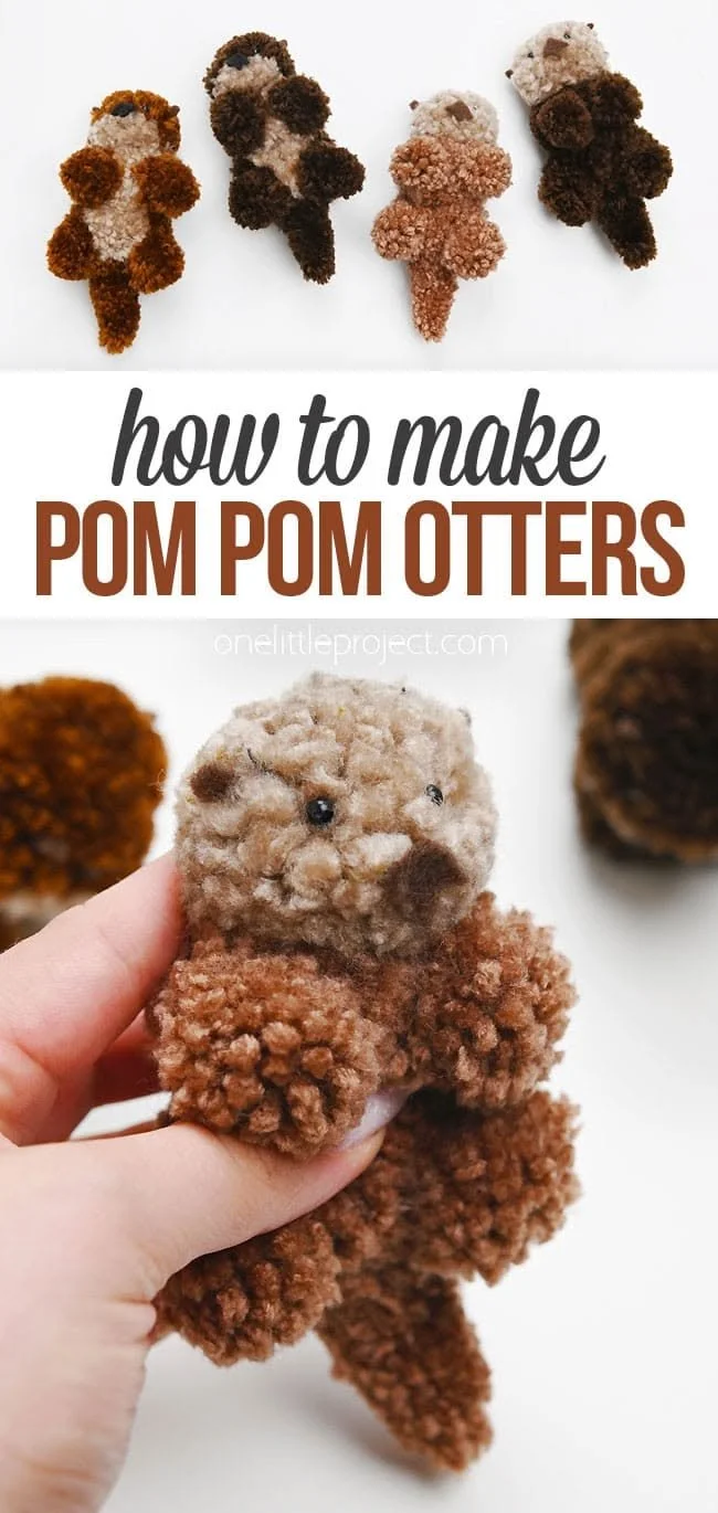 Pom Pom Otter – Adorable DIY Yarn Animal Craft