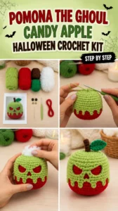 Pomona the Ghoul Candy Apple Halloween Crochet Kit