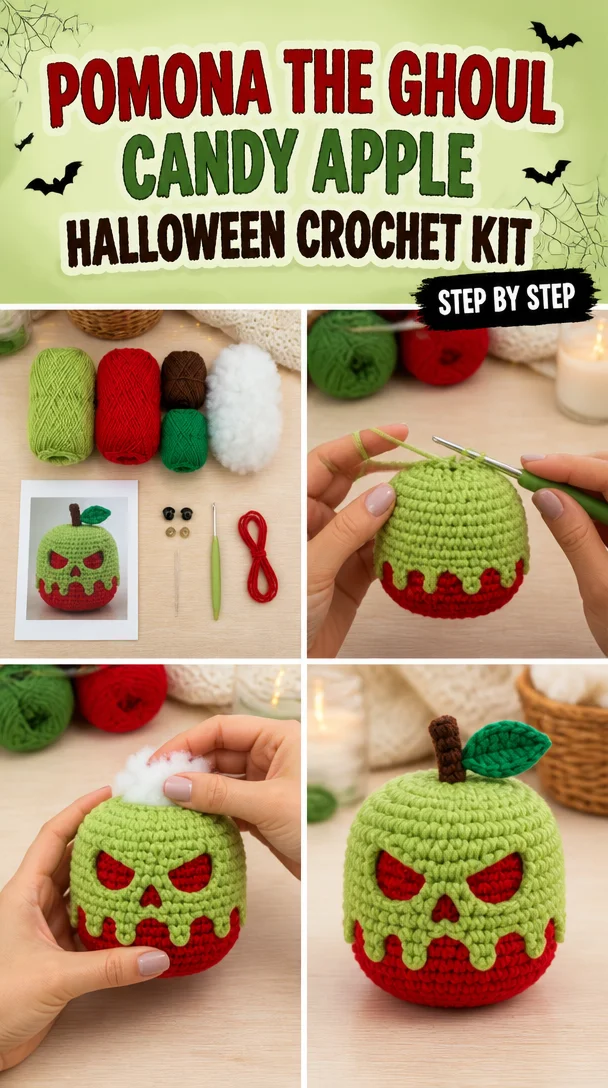 Pomona the Ghoul Candy Apple Halloween Crochet Kit