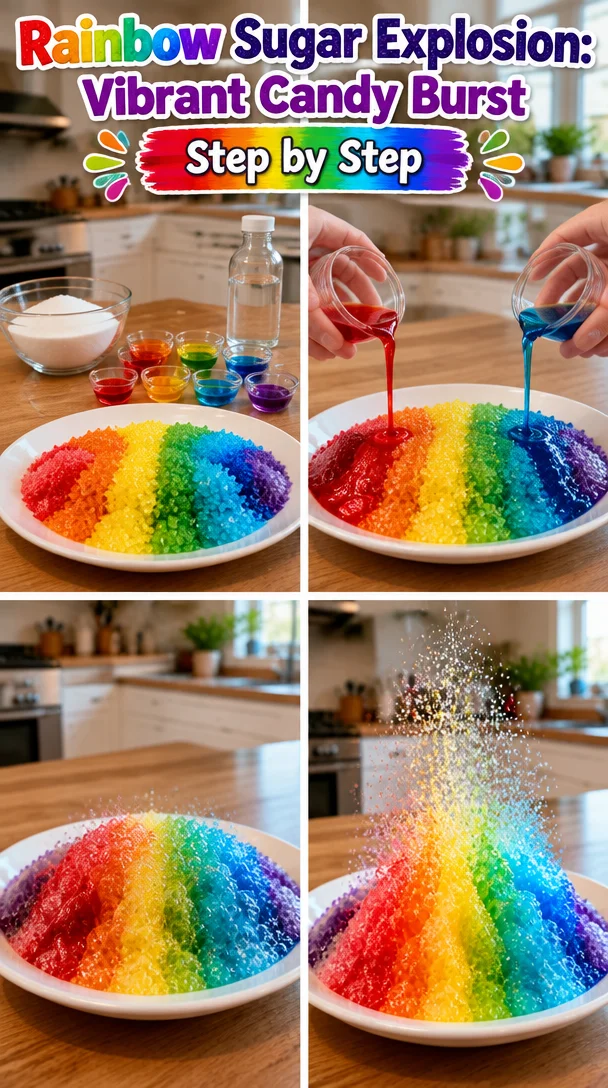 Rainbow Sugar Explosion: Vibrant Candy Burst