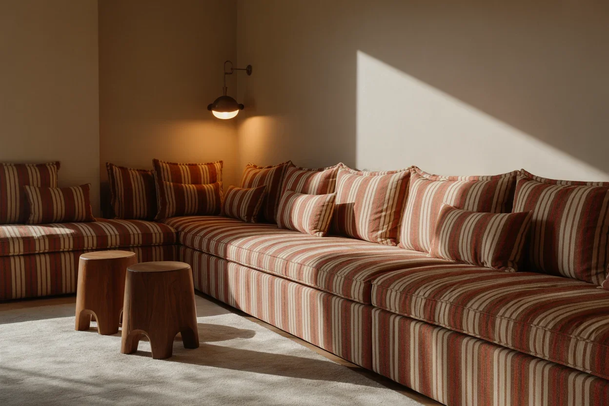 pattern drenching living room design