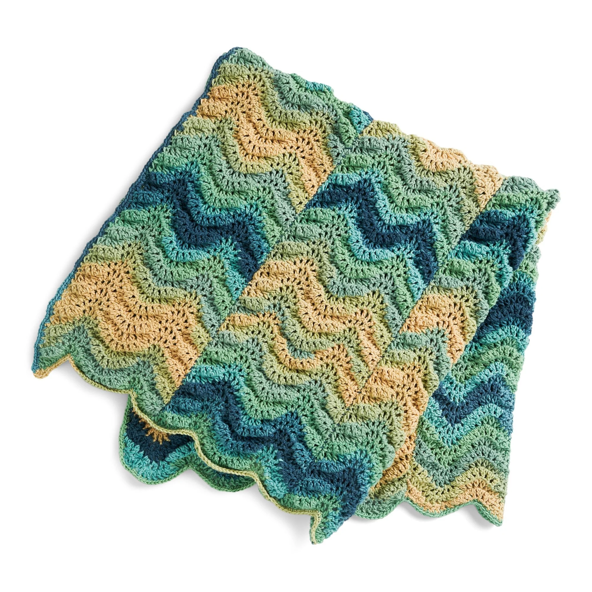 Ripple Sutherland Strips Crochet Throw Pattern