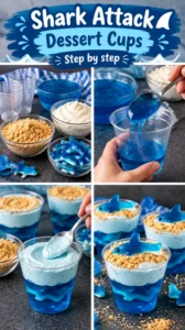 Shark Attack Dessert Cups
