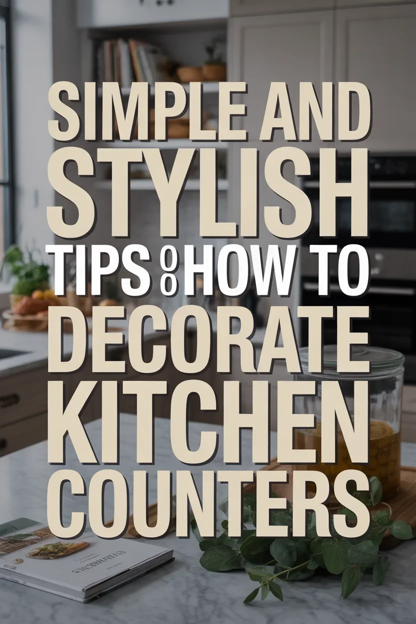 Simple and Stylish Tips on How to Decorate Kitchen Counters