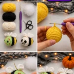 Spooky Crochet Bees: ZomBee and Skelly