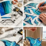 Stingray Stained Glass Manta Ray Suncatcher – Digital Download