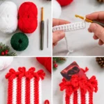 Striped Crochet Cap Gift Card Holder Pattern