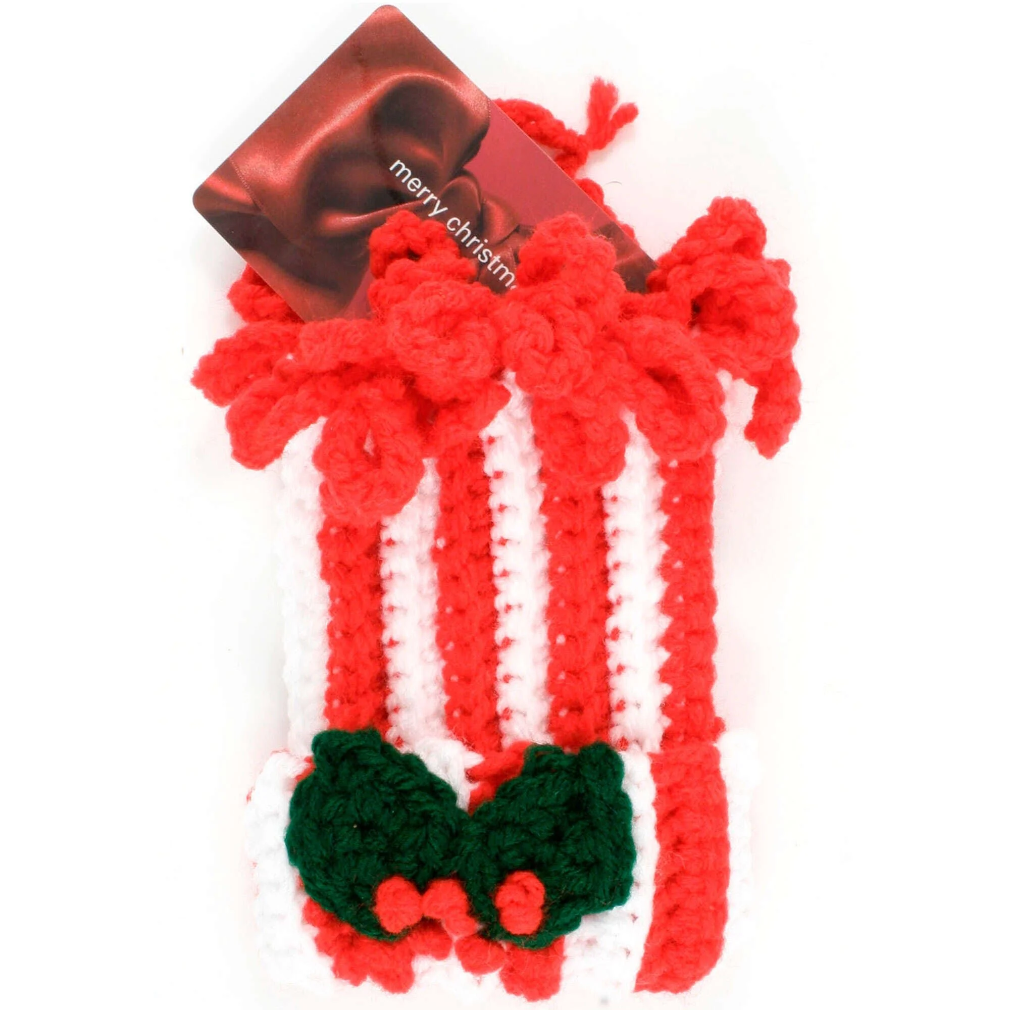 Crochet Striped Cap Gift Card Holder Pattern