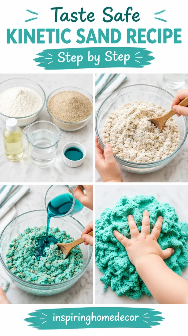 Delicious and safe taste safe kinetic sand recipe for kids