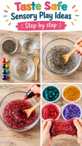 Taste Safe Sensory Play Ideas