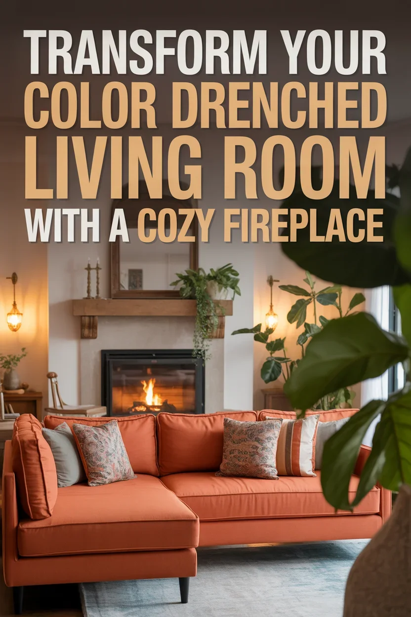 Transform Your Color Drenched Living Room with a Cozy Fireplace