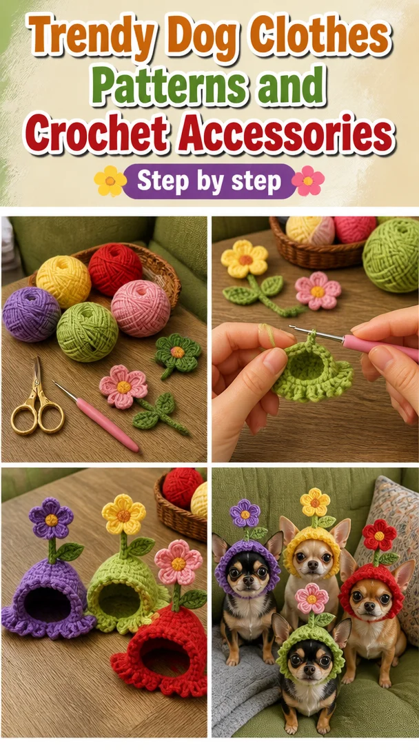Trendy Dog Clothes Patterns and Crochet Accessories