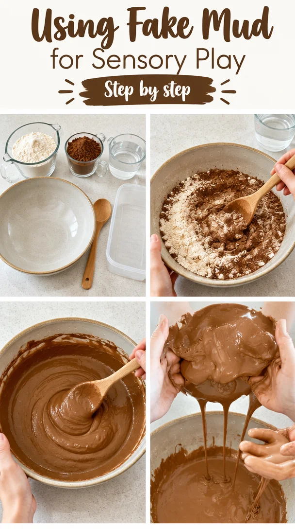 Fake Mud for Sensory Play