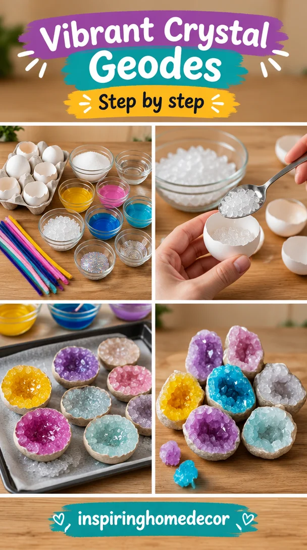 Vibrant Crystal Geodes